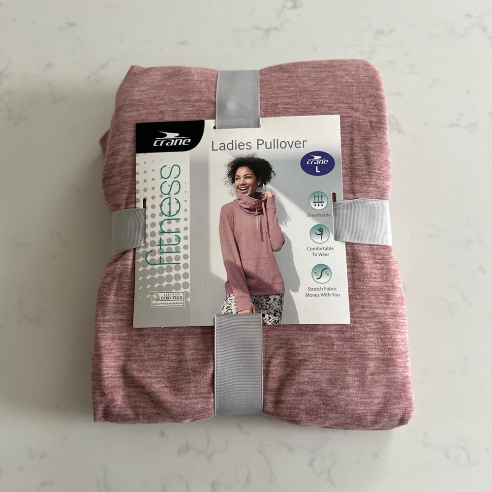 Ladies Fitness Pullover Crane Size L